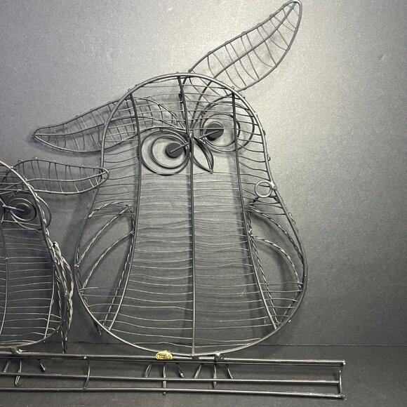 Decorative Metal Wire Owls w/ White Gem Eyes on a Branch Wall Art 12.75 x 18" - Picture 8 of 8